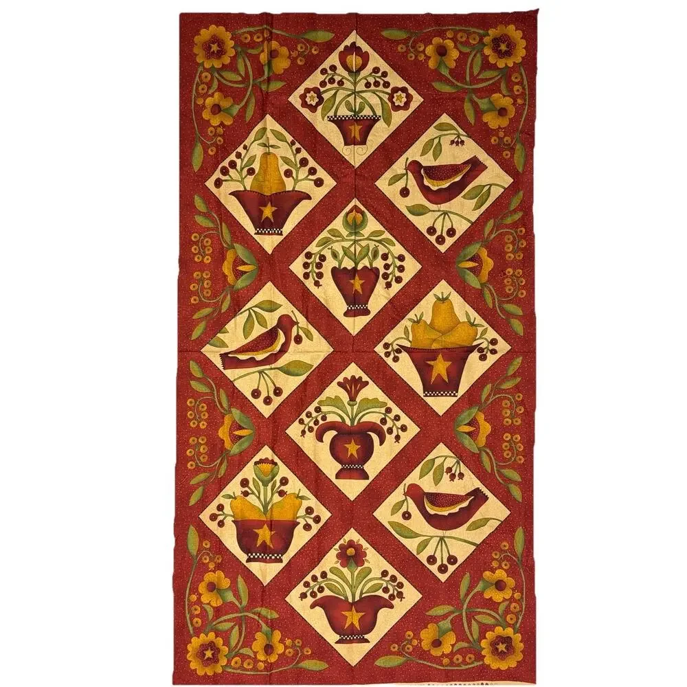 ABUNDANCE by Kathy Schmitz For Moda Pattern 5890 Cotton Fabric Panel 5/8 Yard